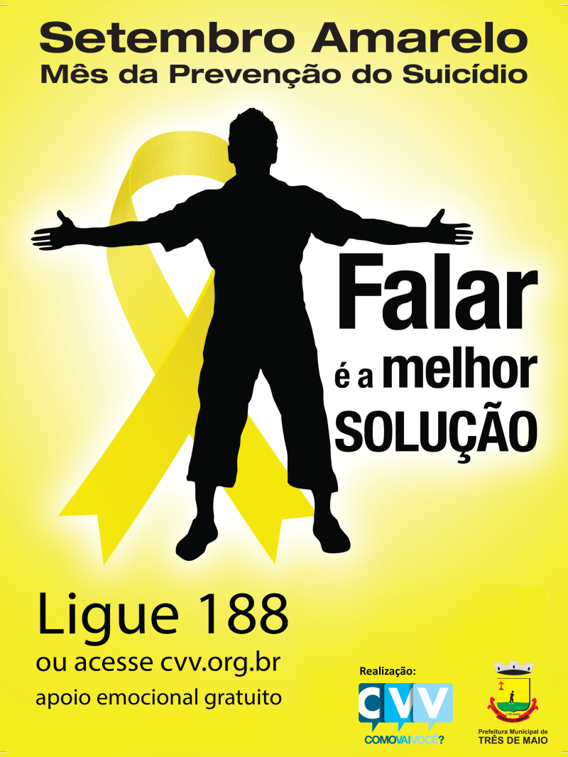 Sexta-feira acontece caminhada do Setembro Amarelo